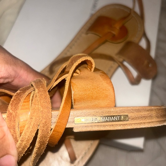 ISABEL MARANT Brown leather Bartolome sandals size 38 (US8) - Picture 5 of 5